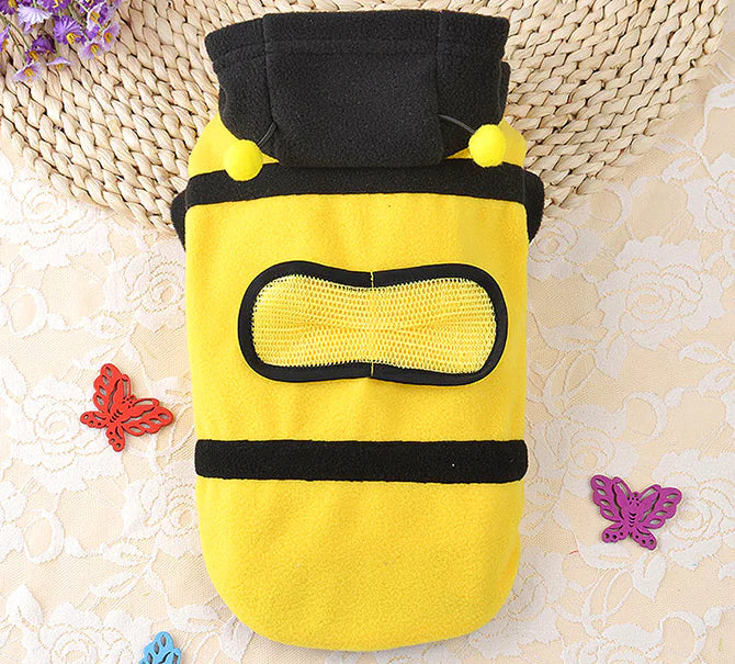 Bee Costume for Cats and Dogs, Pet Transformation Outfit